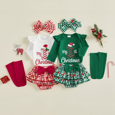 MY 1ST CHRISTMAS Checkered Outfit