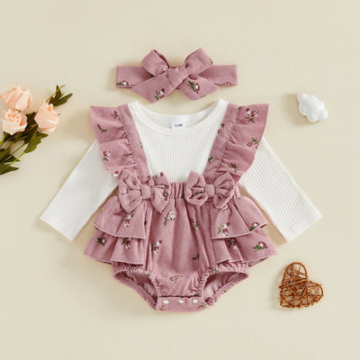 PAULA Floral Layered Skirt Romper