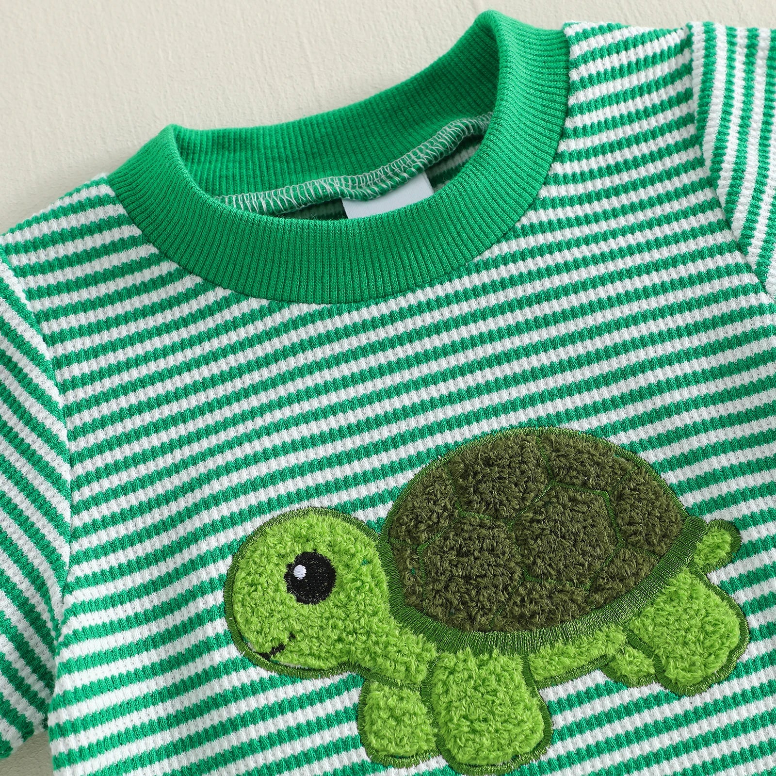 BABY TURTLE Striped Onesie
