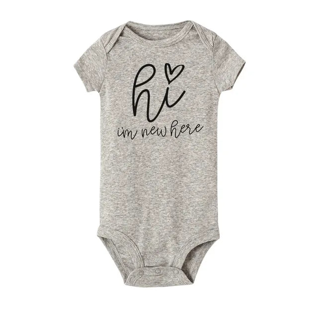 HI I'M NEW HERE Onesie - Hazel & Bo