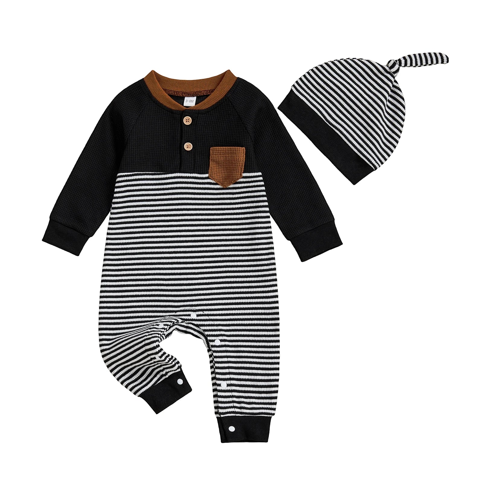 JONAH Striped Jumpsuit with Beanie
