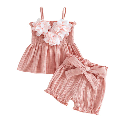 FLOWERS Smocked Summer Outfit