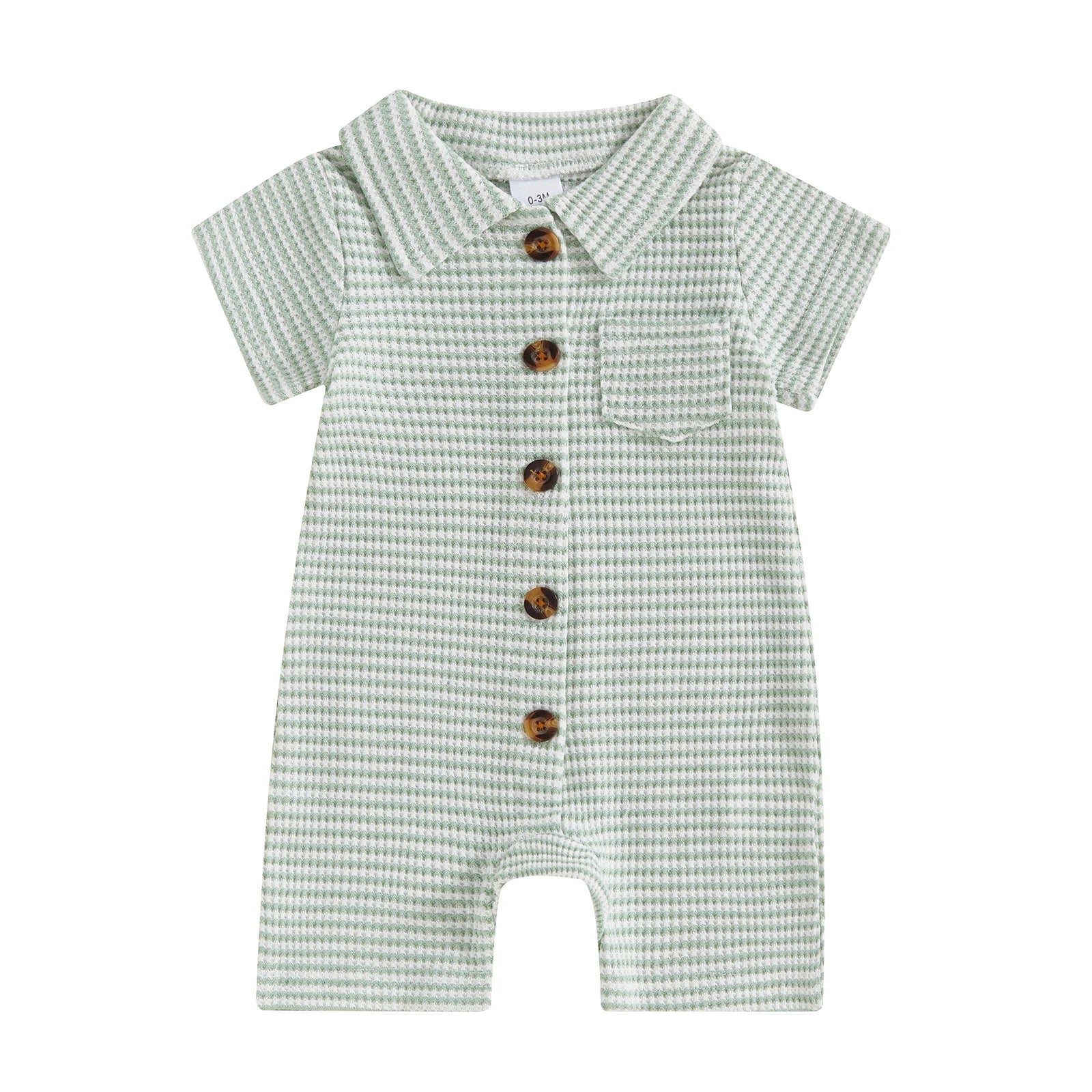 ROBIN Striped Button Romper