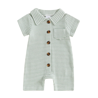 ROBIN Striped Button Romper