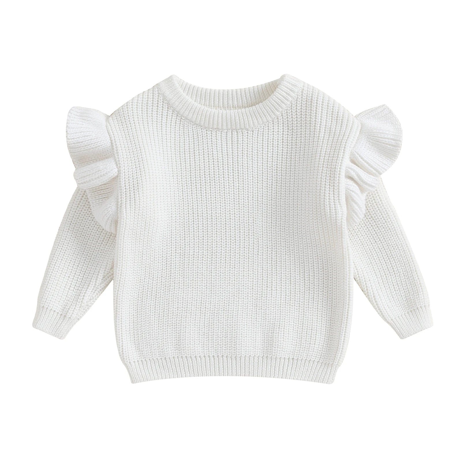 AUDREY Ruffle Sleeve Knitted Sweater
