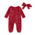 GINGERBREAD MAN Waffle Knit Ruffle Jumpsuit