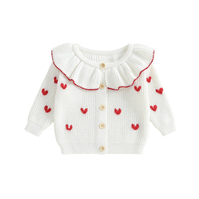 LITTLE HEARTS Collar Cardigan