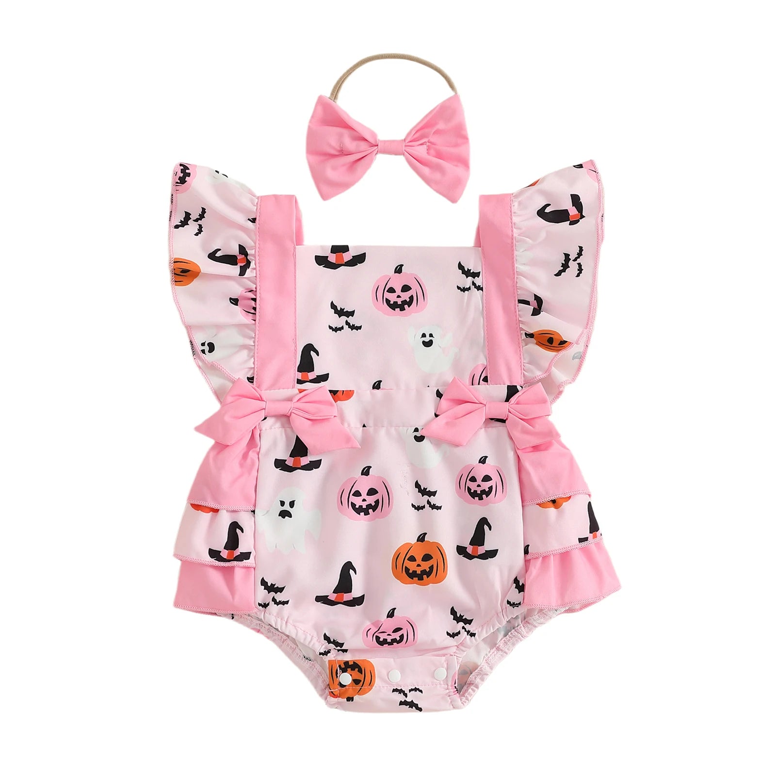 HAPPY LITTLE PUMPKIN Bowtie Romper
