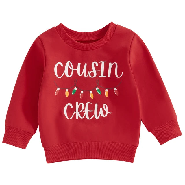 COUSIN CREW Christmas Lights Sweatshirt Hazel Bo