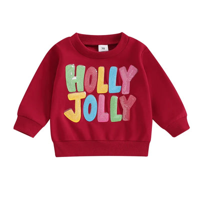 HOLLY JOLLY Sequin Sweatshirt