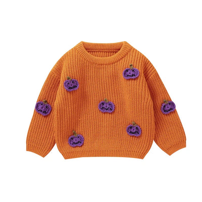 SPOOKY PUMPKIN Knitted Sweater