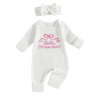 HELLO, I'M NEW HERE Bow Jumpsuit
