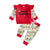 MERRY CHRISTMAS Lights Waffle Knit Outfit