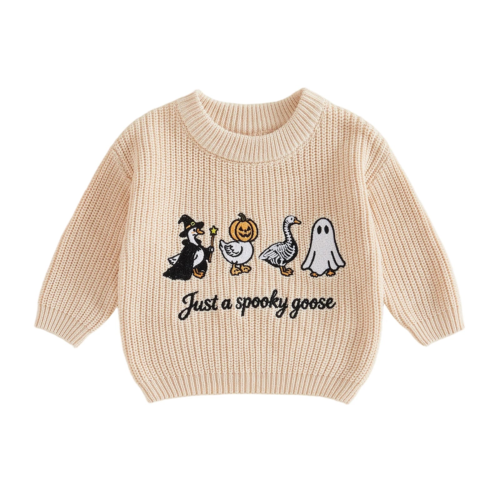 JUST A SPOOKY GOOSE Knitted Sweater