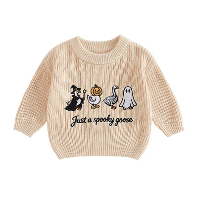 JUST A SPOOKY GOOSE Knitted Sweater
