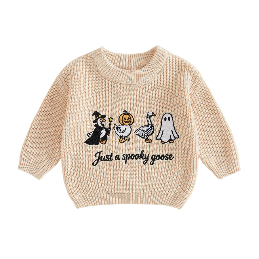 JUST A SPOOKY GOOSE Knitted Sweater