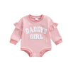 DADDY'S GIRL Striped Ruffle Romper