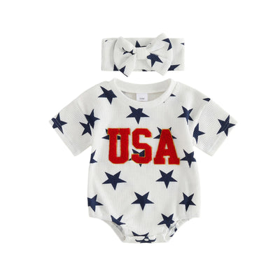 USA STAR White Romper