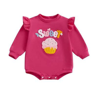 WILD ONE Ruffle Long-Sleeve Onesie