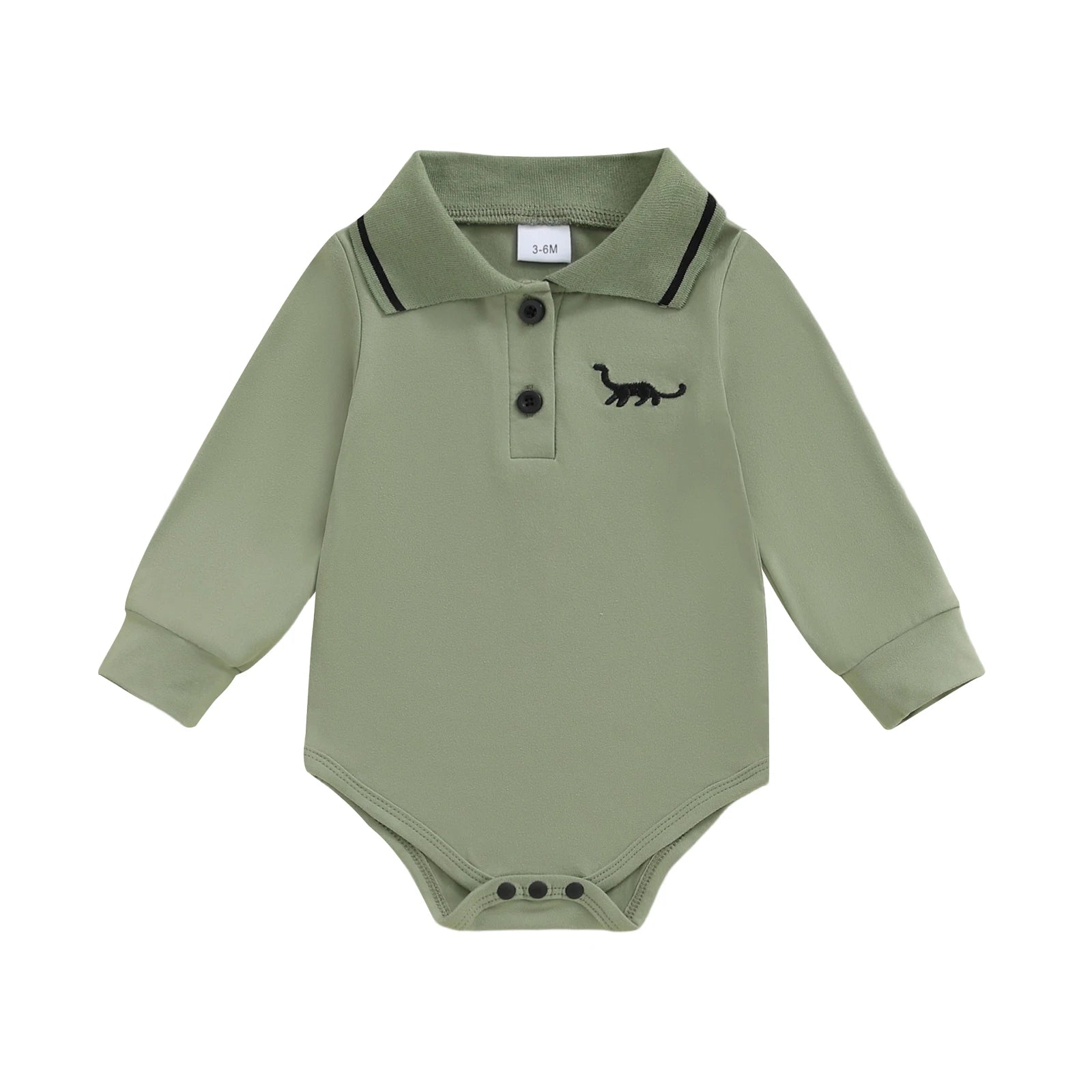 DINOSAUR Polo Long-Sleeve Onesie