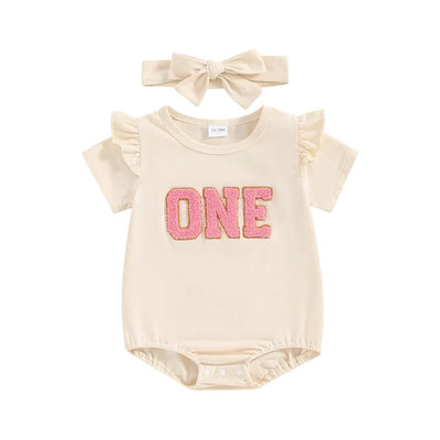 ONE Ruffle Onesie