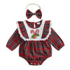 'TIS THE SEASON Crochet Collar Plaid Romper