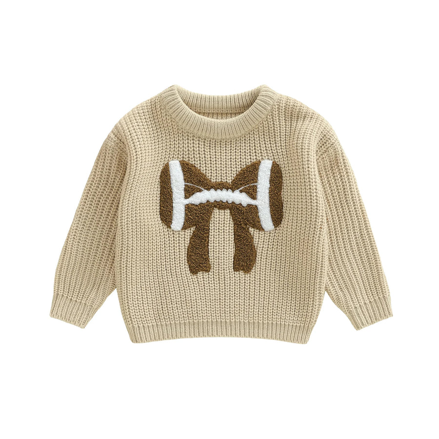 FOOTBALL BOW Knitted Sweater