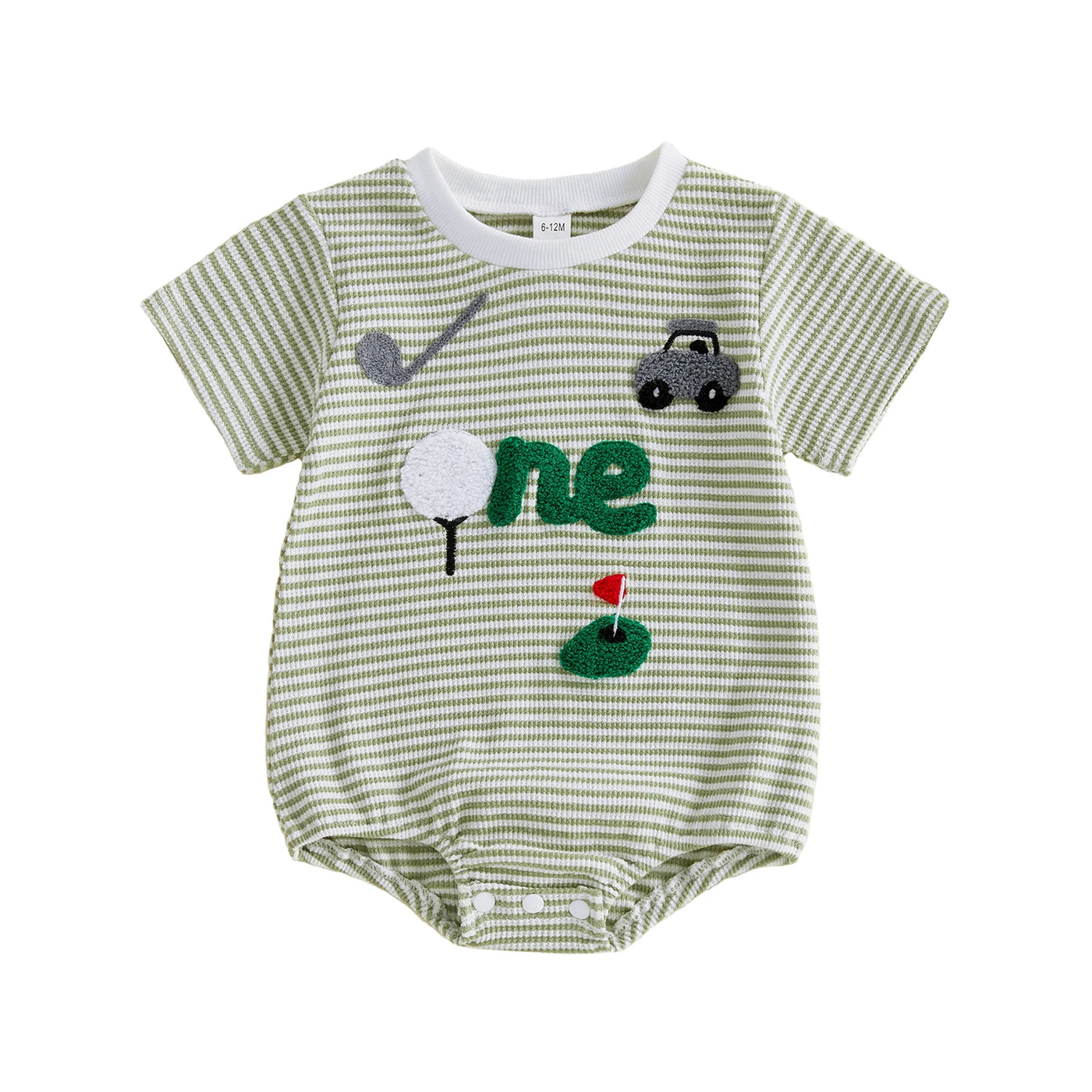 ONE Golf Striped Onesie