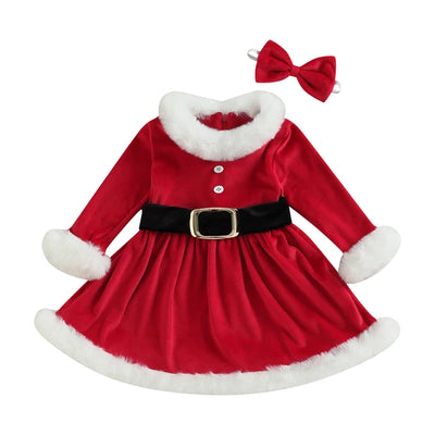 LITTLE MISS CLAUSE Dress with Headband