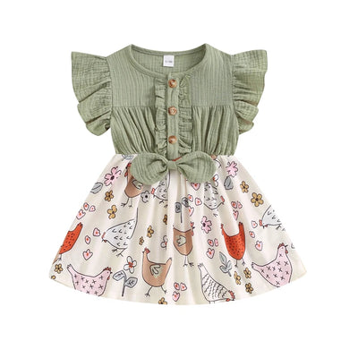 SPRING CHICK Ruffle Dress