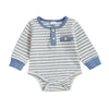 CARSON Striped Long-Sleeve Romper
