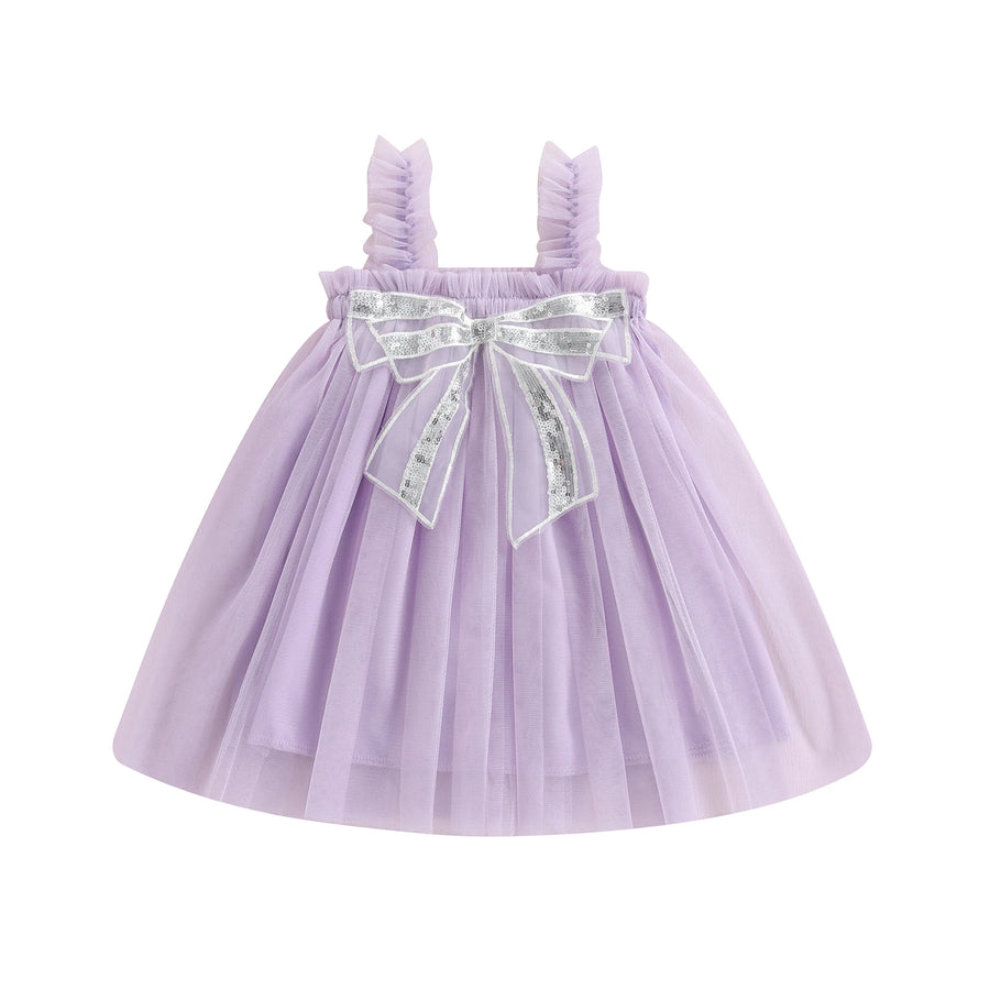 GLITTER BOW Tulle Dress