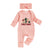 MY FIRST CHRISTMAS Ribbed Ruffle Jumpsuit