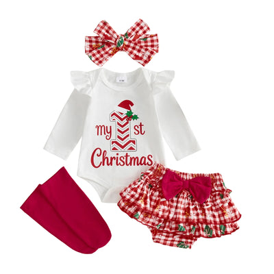 MY 1ST CHRISTMAS Checkered Outfit