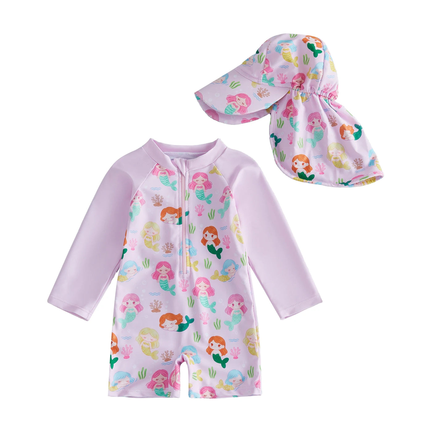 MERMAID Swimsuit with Sun Hat