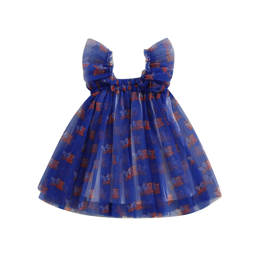 AMERICA Tulle Ruffle Dress