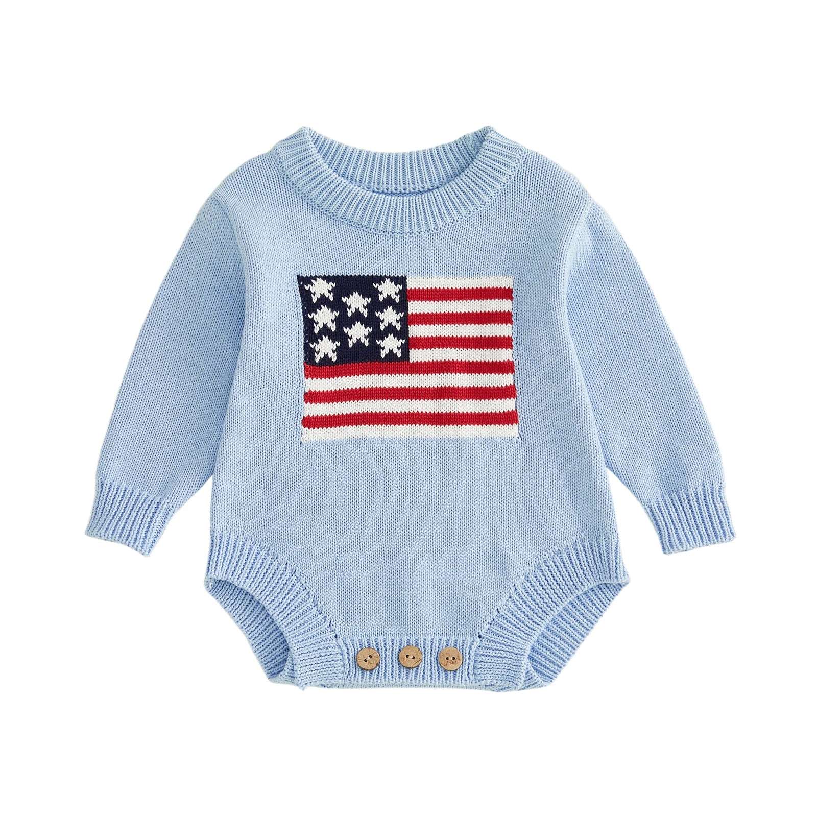 USA FLAG Knitted Romper