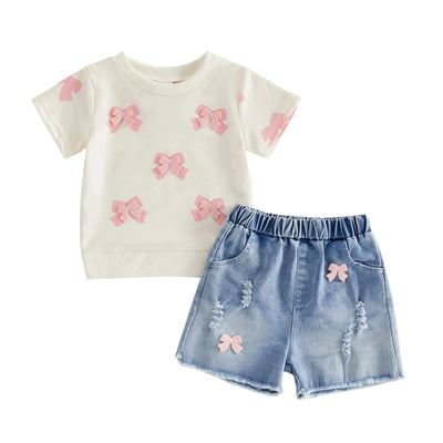 BOWTIE Denim Shorts Outfit