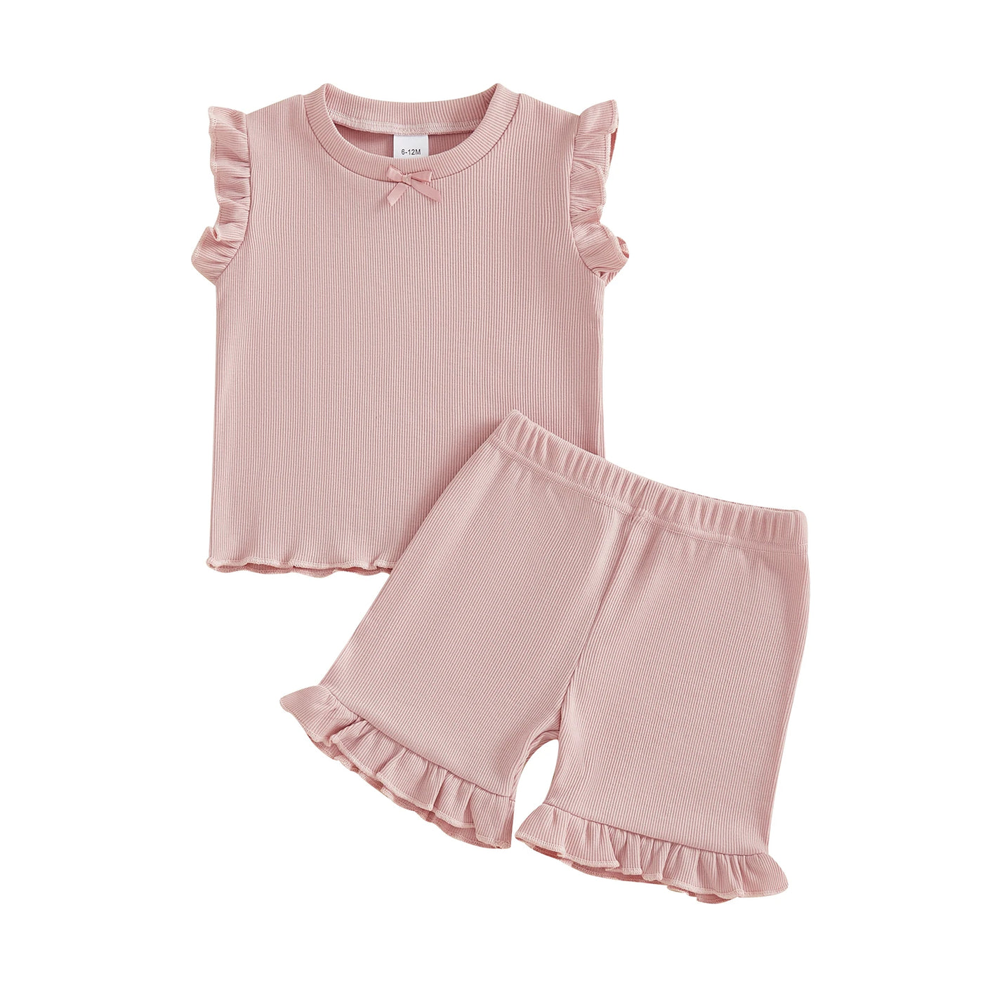 LITTLE BOWTIE Ribbed Ruffle Outfit