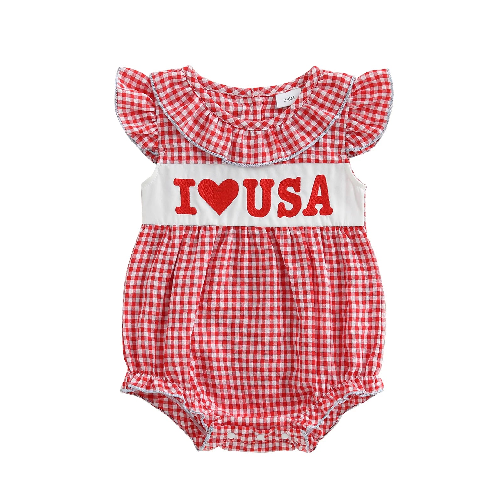 I LOVE USA Ruffle Romper