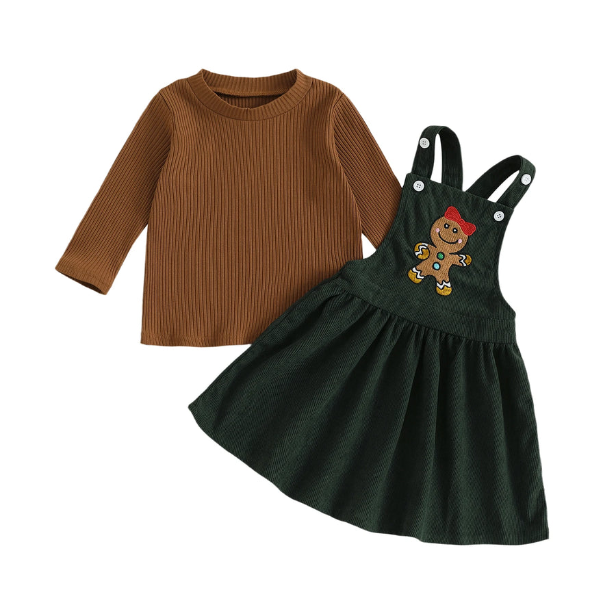 CHRISTMAS CUTIE Corduroy Overall Dress