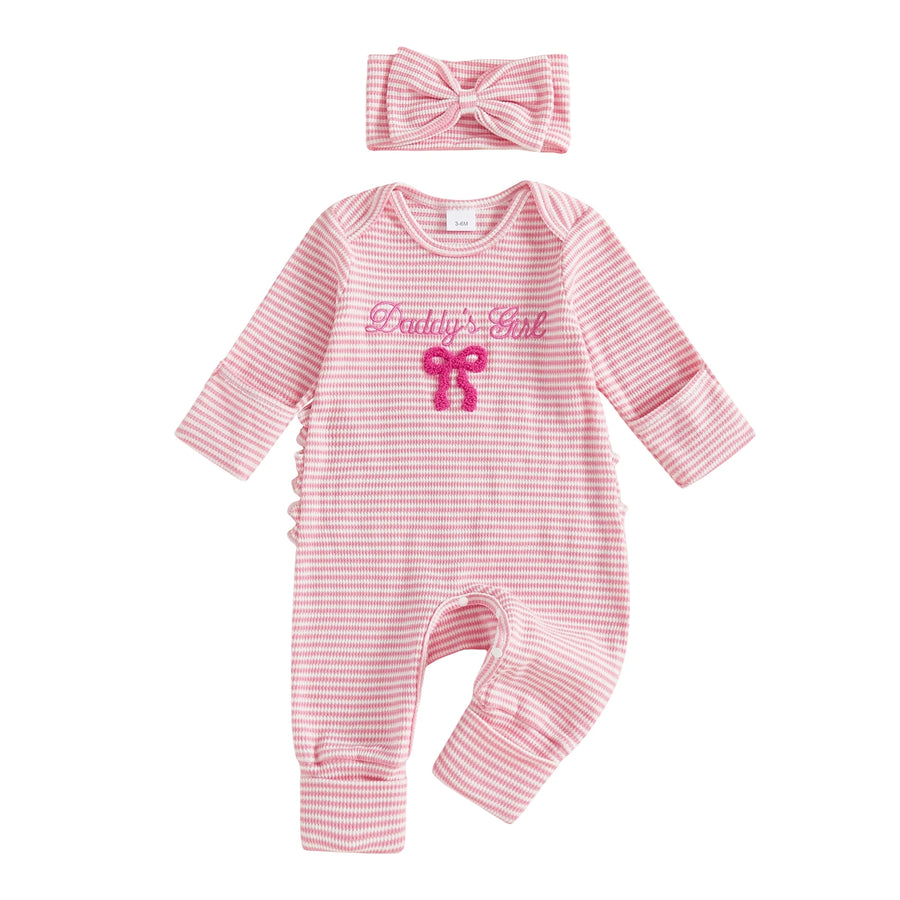 MAMA'S/DADDY'S GIRL Striped Jumpsuit