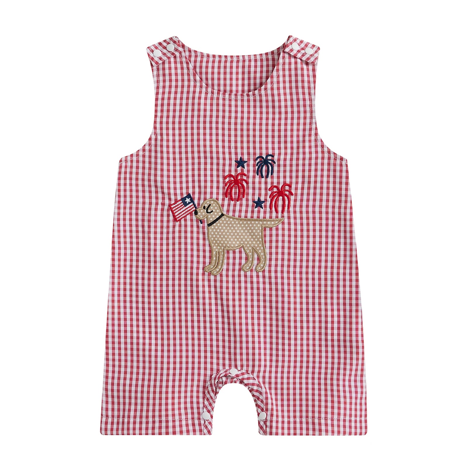 PATRIOTIC PUP Checkered Jumpsuit