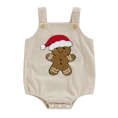 GINGERBREAD MAN Corduroy Romper