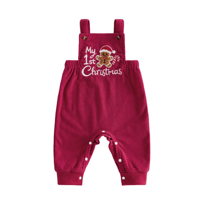 MY FIRST CHRISTMAS Corduroy Overalls