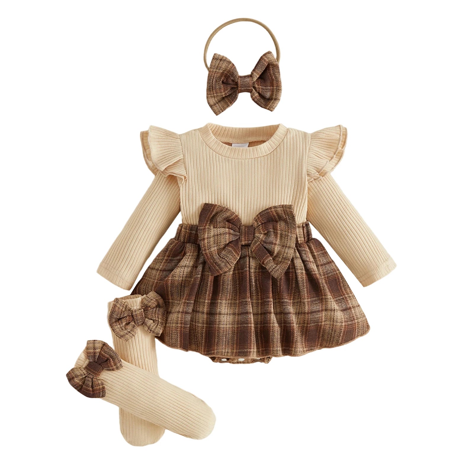 VIVIENNE Plaid Romper Dress