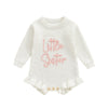 LITTLE SISTER Knitted Ruffle Romper
