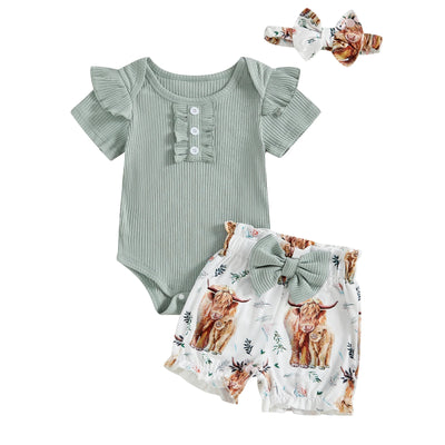 HIGHLAND CALF Bowtie Ruffle Outfit