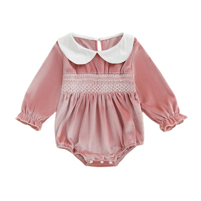 ELLE Velvet Collar Romper