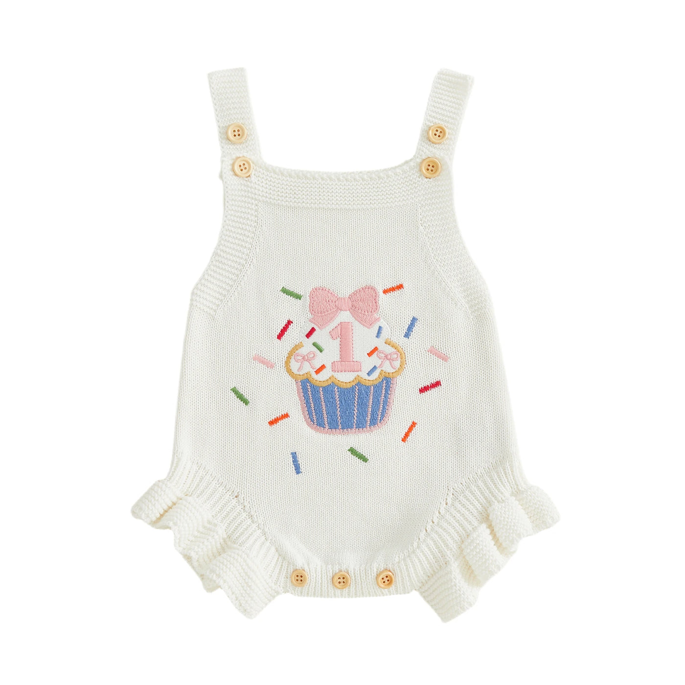 ONE Cupcake Knitted Romper